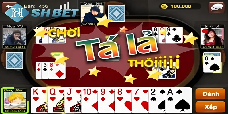 Nhận thưởng khi chơi phỏm tá lả tại SHBET
