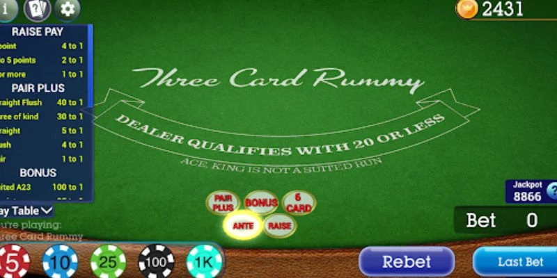 Tìm hiểu về Three Card Rummy